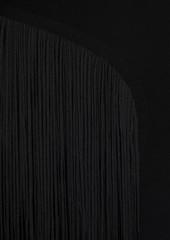 Herve Leger Hervé Léger - Fringed stretch-knit maxi skirt - Black - XXS
