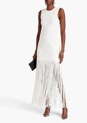 Herve Leger Hervé Léger - Fringed ribbed-knit gown - White - XS
