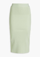 Herve Leger Hervé Léger - Laurel ribbed-knit midi skirt - Green - XS
