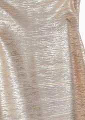 Herve Leger Hervé Léger - Metallic bandage halterneck gown - Metallic - XL