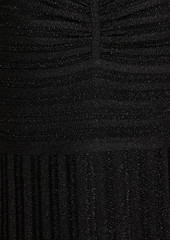 Herve Leger Hervé Léger - Metallic ribbed-knit mini dress - Black - XXS