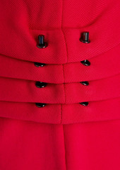 Herve Leger Hervé Léger - One-shoulder draped embellished stretch-ponte dress - Red - XS