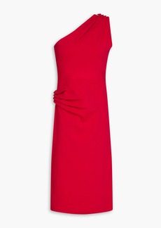 Herve Leger Hervé Léger - One-shoulder draped embellished stretch-ponte dress - Red - XS