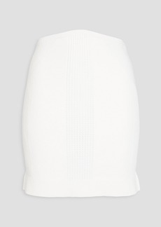 Herve Leger Hervé Léger - Pointelle-knit mini skirt - White - XS
