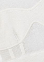 Herve Leger Hervé Léger - Ribbed and stretch-knit turtleneck mini dress - White - L