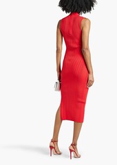 Herve Leger Hervé Léger - Ribbed-knit midi dress - Blue - L