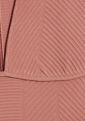 Herve Leger Hervé Léger - Ribbed-knit midi dress - Pink - XS