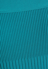 Herve Leger Hervé Léger - Ribbed-knit midi skirt - Blue - XS