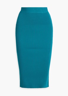 Herve Leger Hervé Léger - Ribbed-knit midi skirt - Blue - XXS