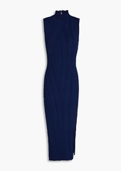 Herve Leger Hervé Léger - Ribbed-knit midi dress - Blue - XS