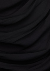 Herve Leger Hervé Léger - Ruched chiffon-paneled stretch-knit gown - Black - US 6