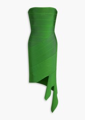 Herve Leger Hervé Léger - Strapless draped bandage dress - Green - XL