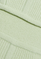 Herve Leger Hervé Léger - Strapless ribbed cotton-blend mini dress - Green - L
