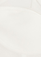 Herve Leger Hervé Léger - Stretch knit-paneled tulle top - White - XXS