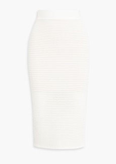 Herve Leger Hervé Léger - Textured-bandage midi skirt - White - XS