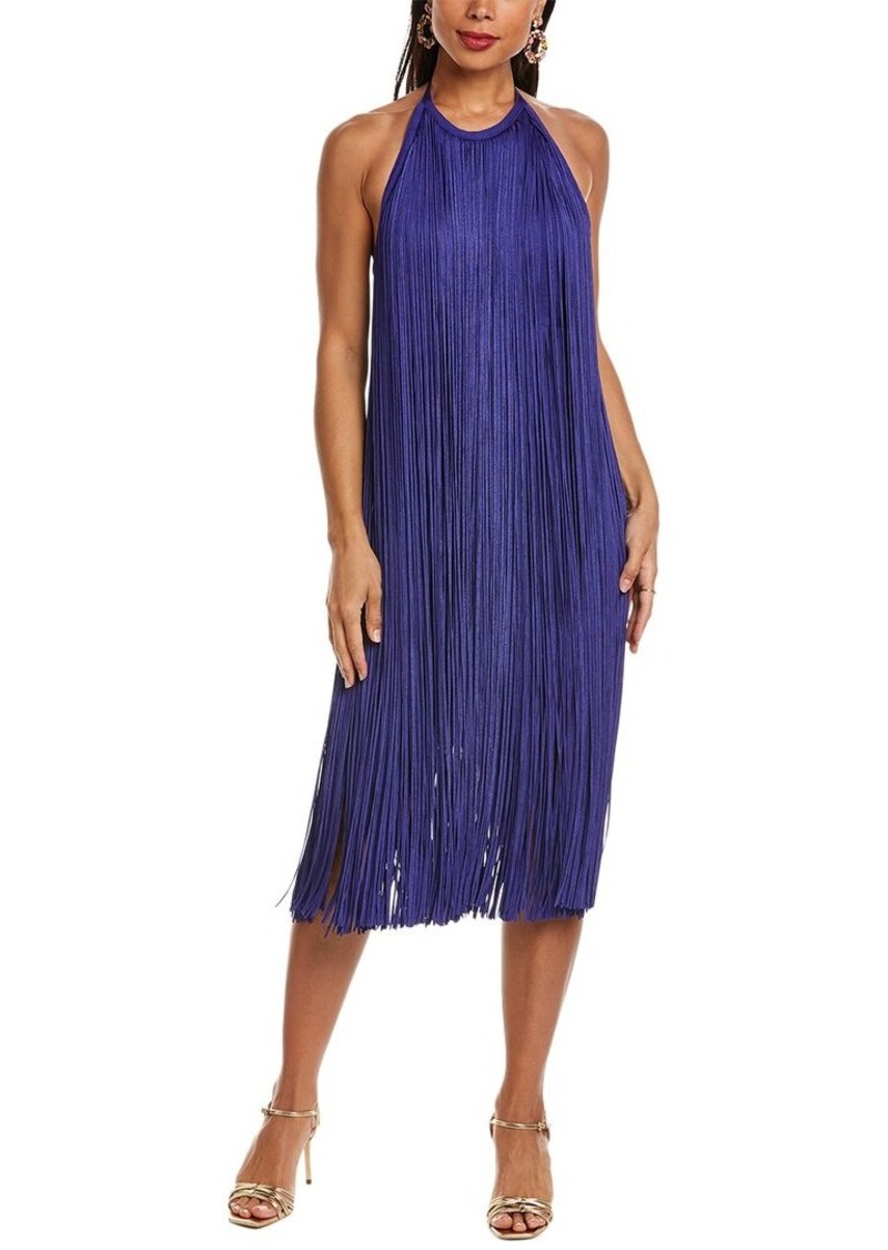 Herve Leger Hervé Léger Fringed Halter Midi Dress