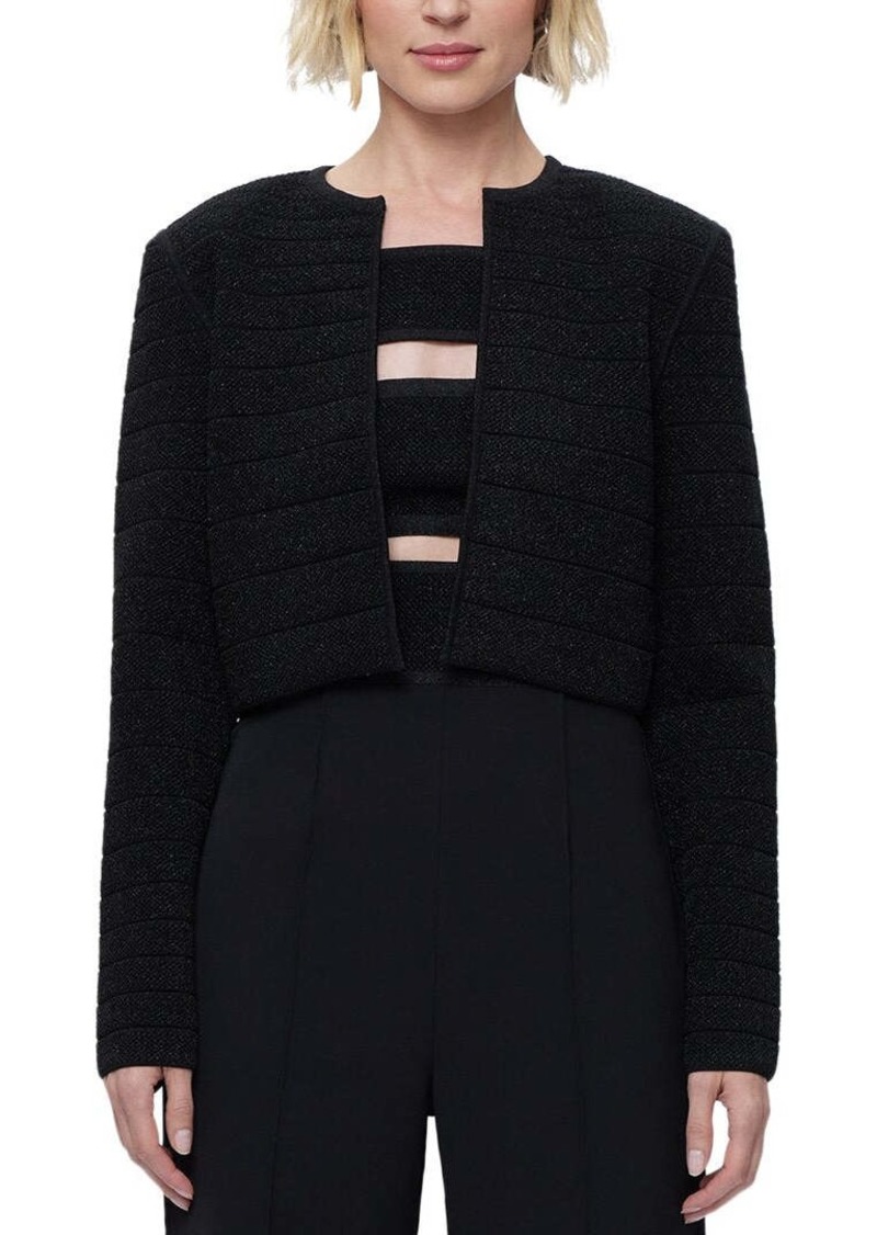 Herve Leger Hervé Léger Textured Lurex Cropped Jacket