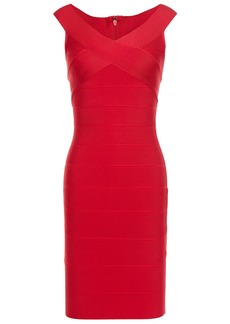 Herve Leger Hervé Léger Woman Bandage Mini Dress Crimson