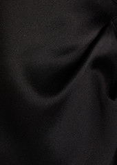 Herve Leger Hervé Léger - Bandage-paneled draped satin gown - Black - US 4