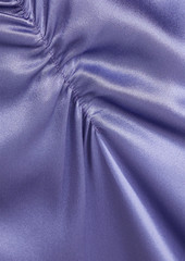 Herve Leger Hervé Léger - Bandage-paneled draped satin midi dress - Purple - US 2