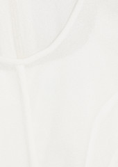 Herve Leger Hervé Léger - Cold-shoulder layered stretch-knit mini dress - White - M