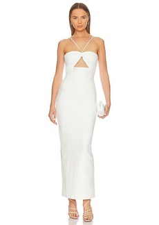 Herve Leger Icon Gathered Strappy Gown