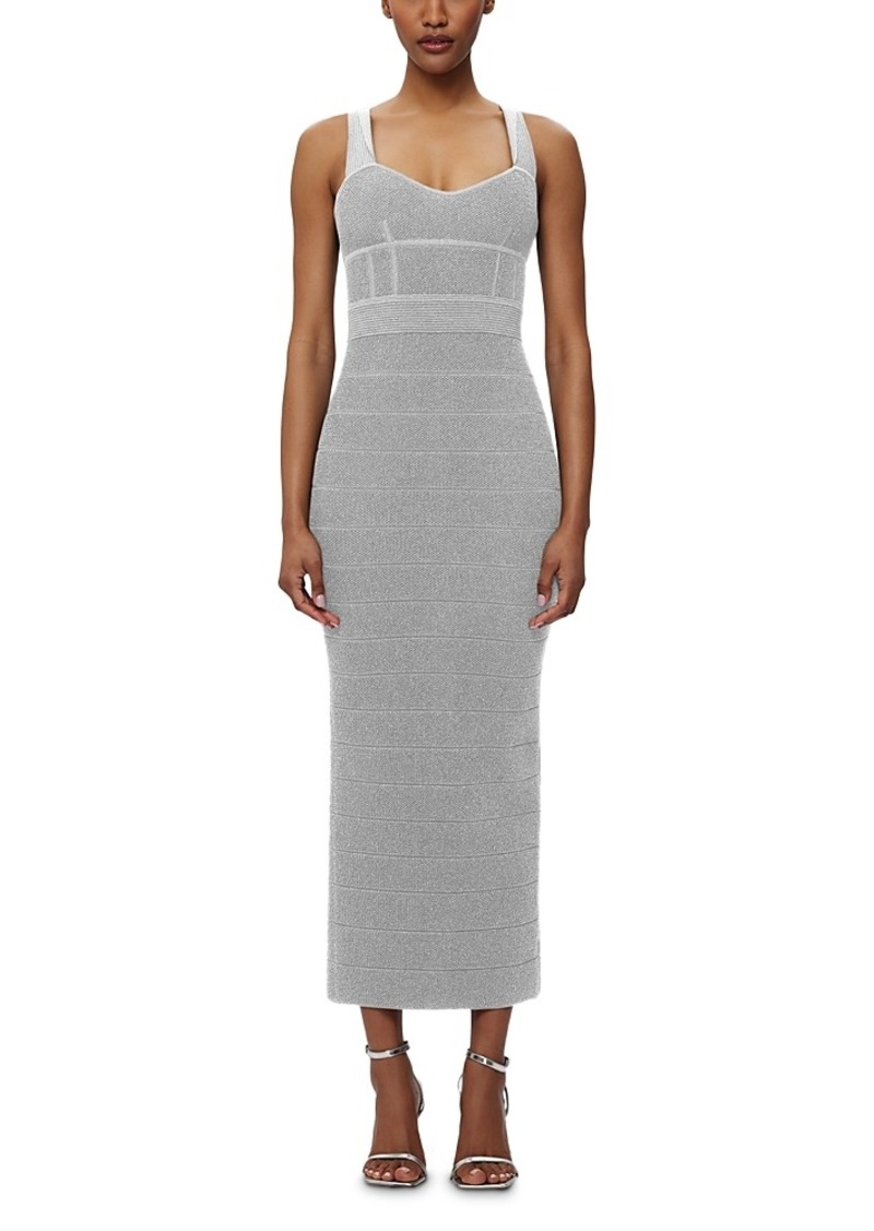 Herve Leger Textured Lurex Sweetheart Gown