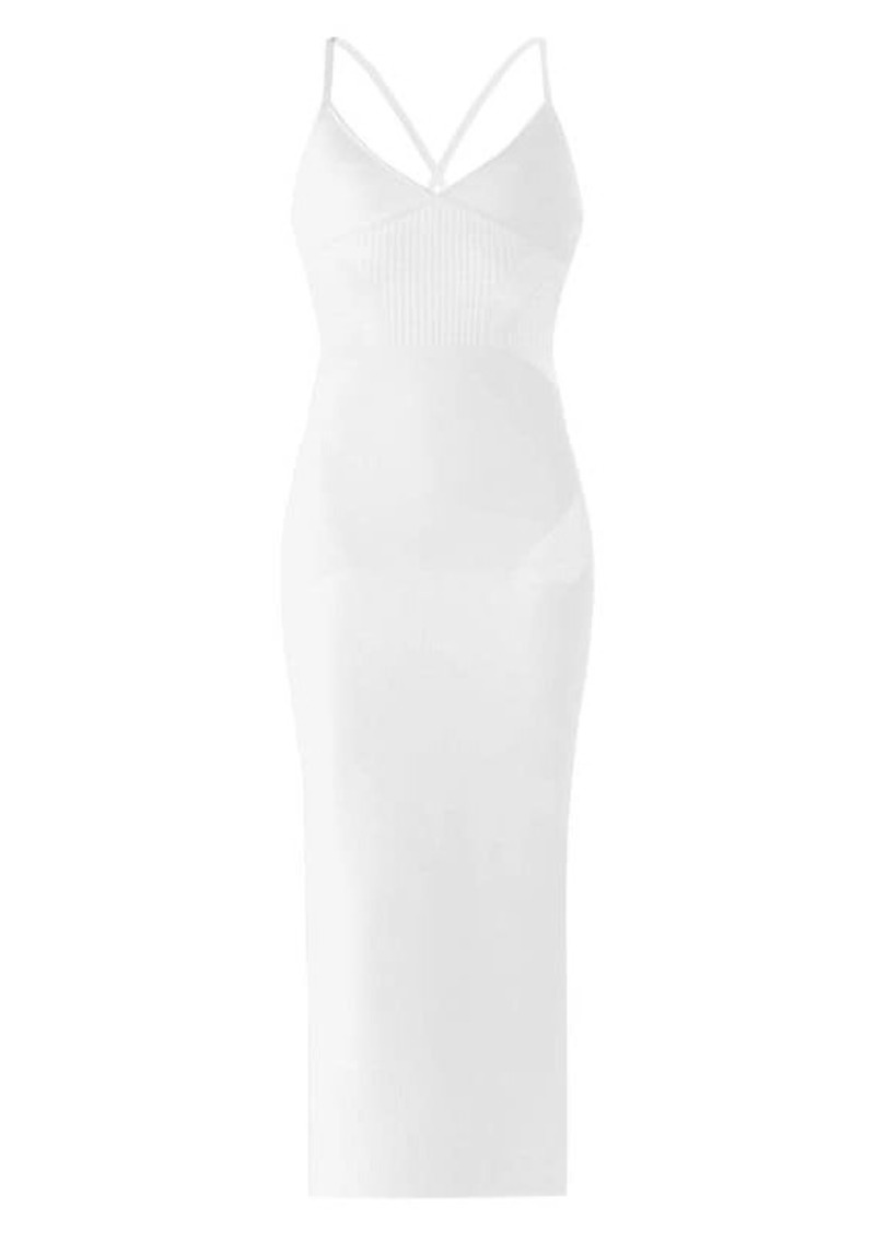 Herve Leger Mesh Inset Maxi Dress