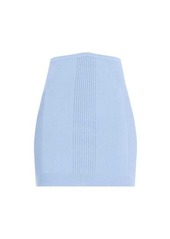 Herve Leger Mixed Pointelle Knit Mini Skirt