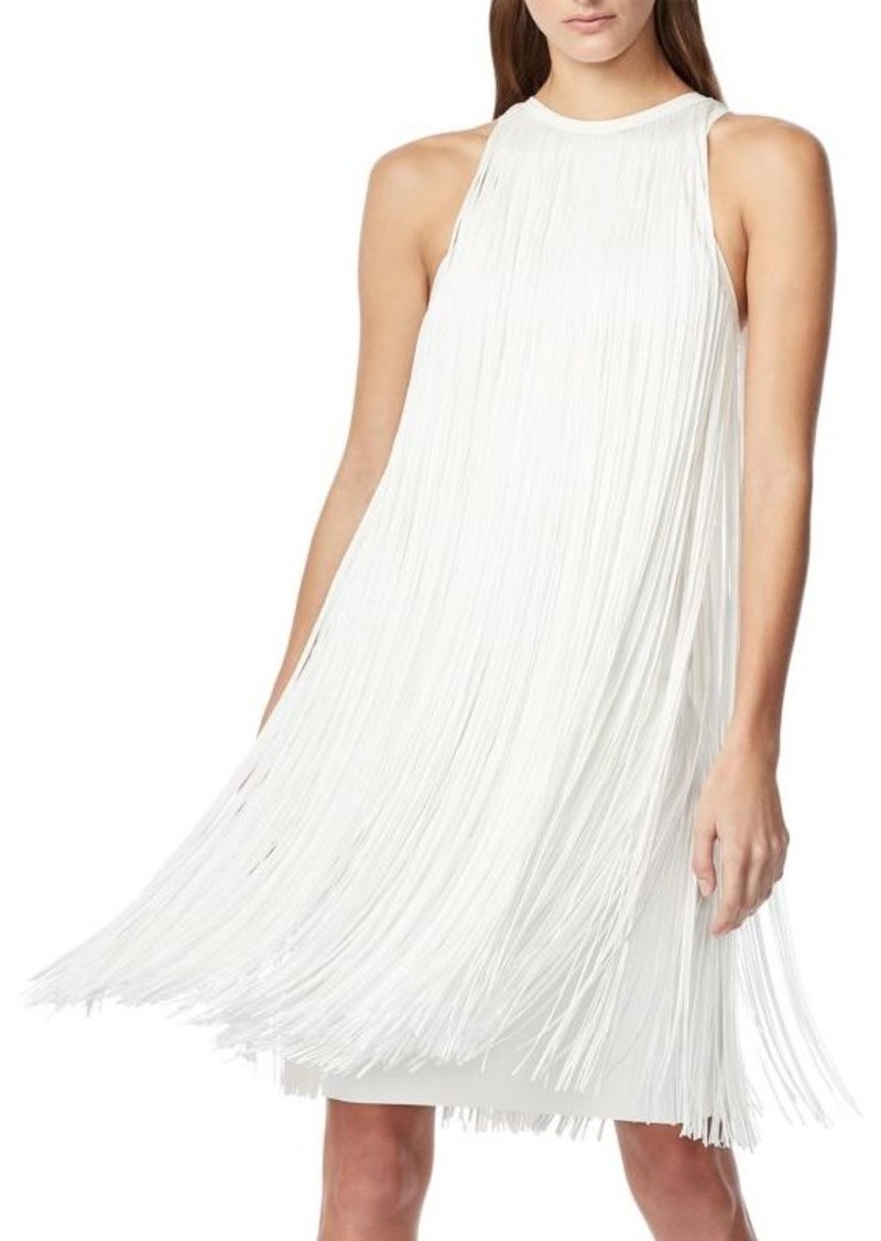 Herve Leger Racerback Fringe Mini Dress