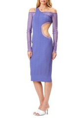 Herve Leger Ribbed Cutout Midi Sweater Dress