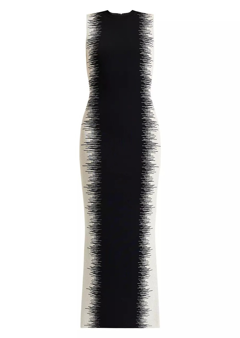 Herve Leger Ruby Intarsia Body-Con Gown