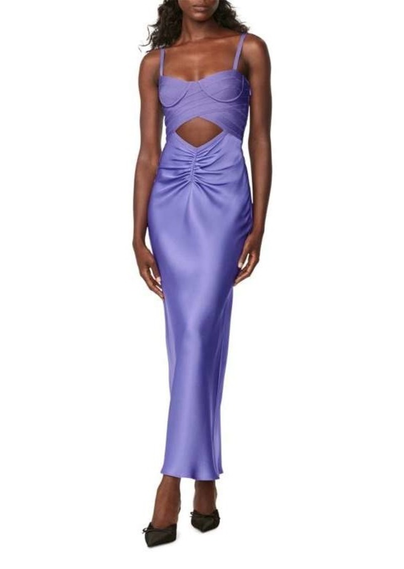 Herve Leger Silk Bias Cut Bustier Gown