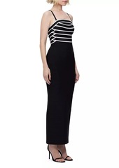 Herve Leger Striped Bandage Gown