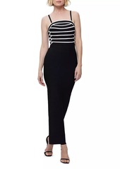 Herve Leger Striped Bandage Gown