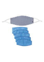 Hickey Freeman Adult Houndstooth Mask, Connector & Filter Set