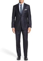 Hickey Freeman Classic B Fit Solid Wool Suit