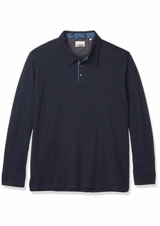 Hickey Freeman Men's Long Sleeve Cotton Polo Shirt  Extra Large