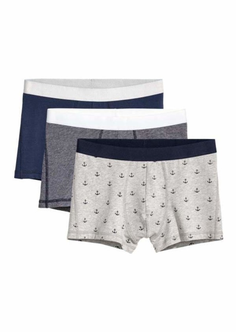 H&M H & M - 3-pack Boxer Shorts - Dark blue/multicolored - Men | Intimates