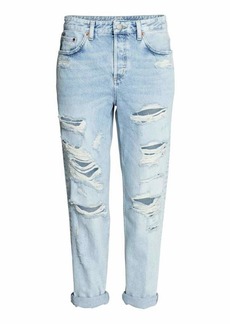 H&M H & M - Boyfriend Low Ripped Jeans - Light denim blue - Women