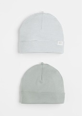 H&M H & M - 2-pack Cotton Hats - Green