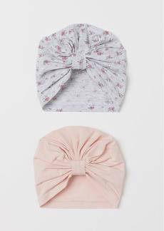 H&M H & M - 2-pack Cotton Turbans - Pink