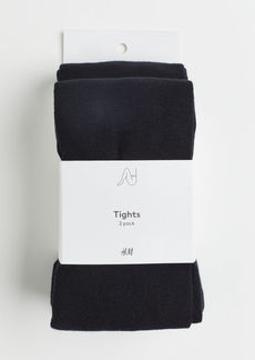 H&M H & M - 2-pack Fine-knit Tights - Black