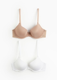 H&M H & M - 2-pack Padded Underwire Bras - White