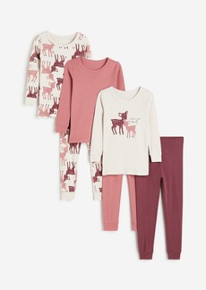 H&M H & M - 3-pack Cotton Pajamas - Pink