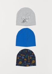 H&M H & M - 3-pack Jersey Hats - Gray
