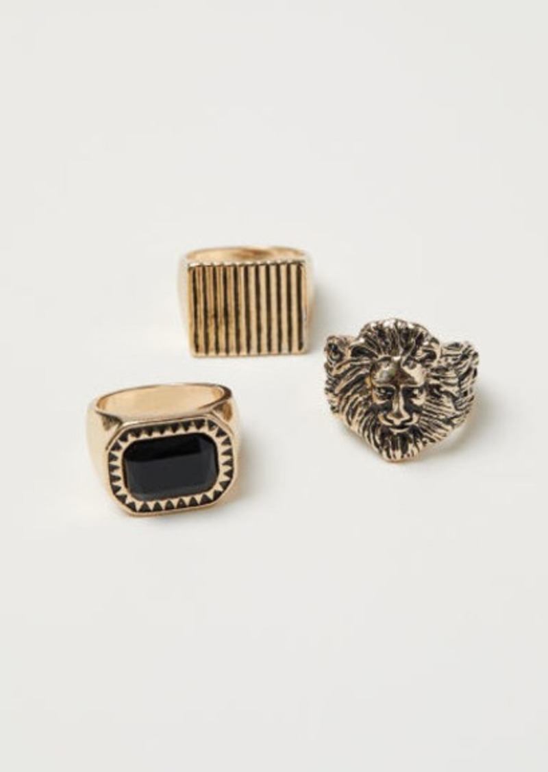 H & M - 3-pack Rings - Gold