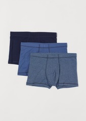 H&M H & M - 3-pack Short Cotton Boxer Shorts - Blue