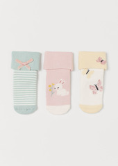 H&M H & M - 3-pack Terry Socks - Pink