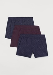 H&M H & M - 3-pack Woven Boxer Shorts - Blue